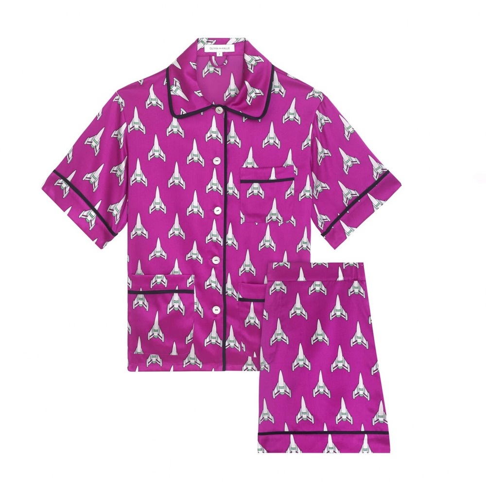 BNWT OLIVIA VON HALLE Millicent Silk Pajama Set 1